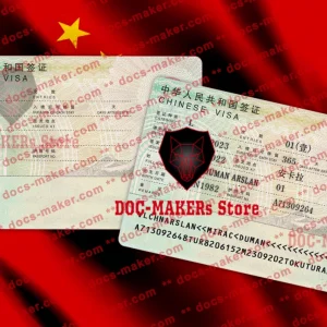 China Visa Sticker + Photo Look – PSD Template