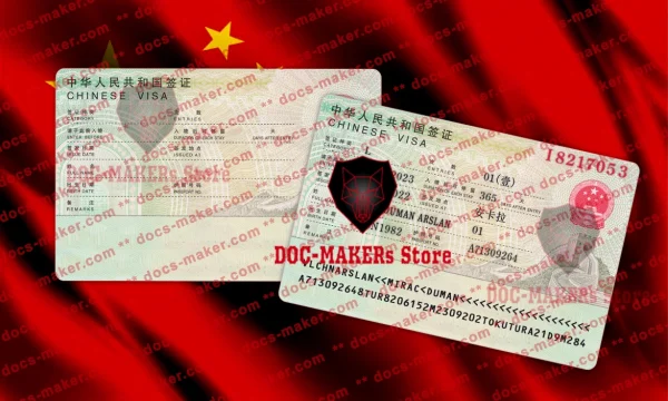 China Visa Sticker + Photo Look – PSD Template