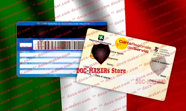 Italy Health Insurance Card (Tessera Sanitaria) – PSD Template