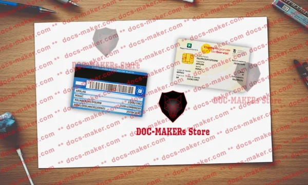 Italy Health Insurance Card (Tessera Sanitaria) – PSD Template