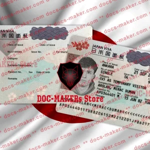 Japan Visa Sticker + Photo Look – PSD Template