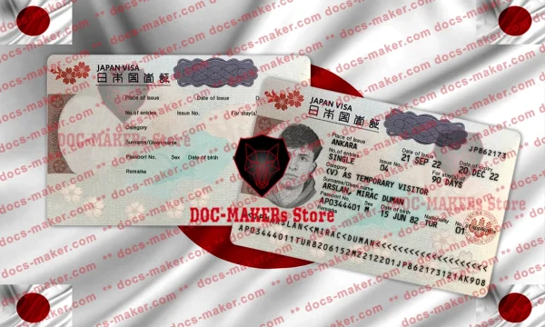 Japan Visa Sticker + Photo Look – PSD Template