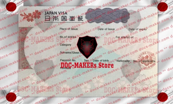 Japan Visa Sticker + Photo Look – PSD Template