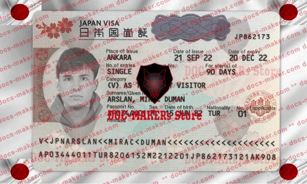 Japan Visa Sticker + Photo Look – PSD Template