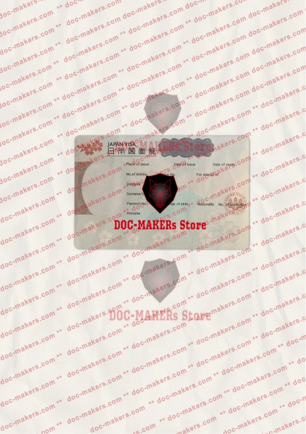 Japan Visa Sticker + Photo Look – PSD Template