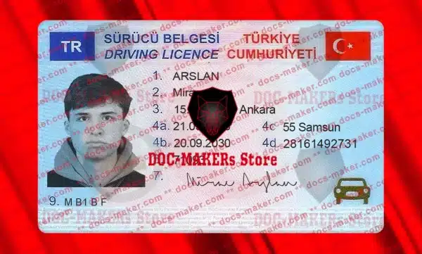 Turkey Driving License – PSD Template