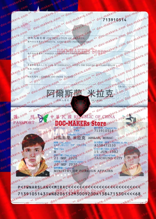 Taiwan Passport – PSD Template