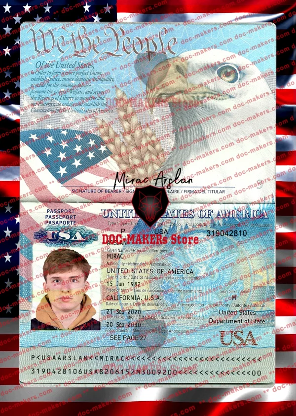 USA Passport – PSD Template