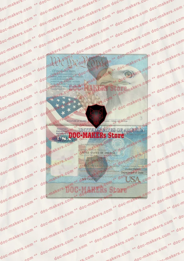 USA Passport – PSD Template